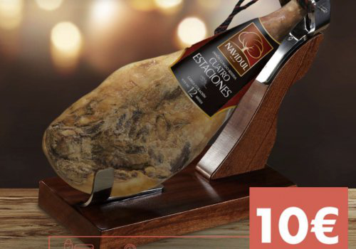 Ahorra hasta 10€ en jamones Navidul